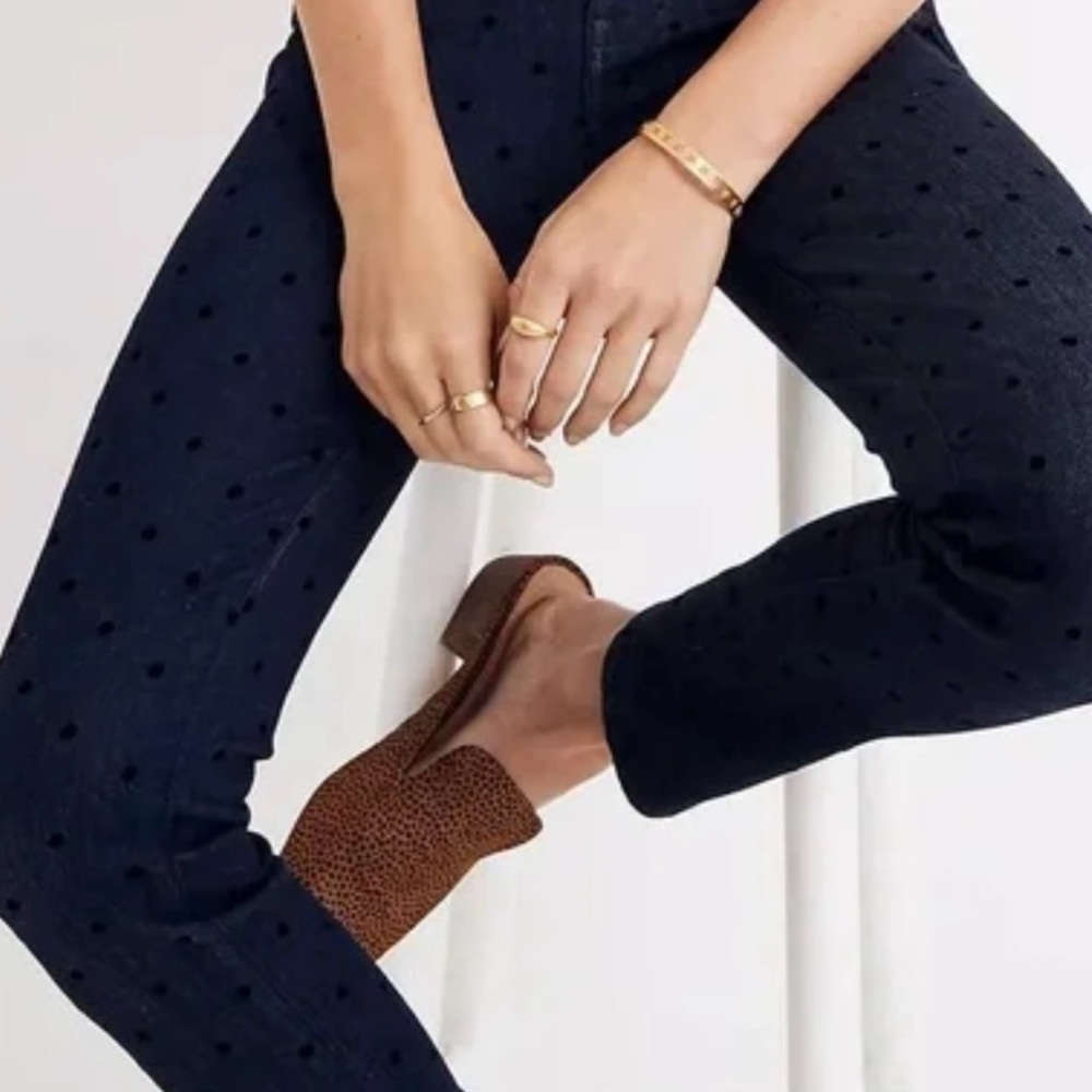 MADEWELL - Dark Blue Cropped Jeans with Dots Size 31